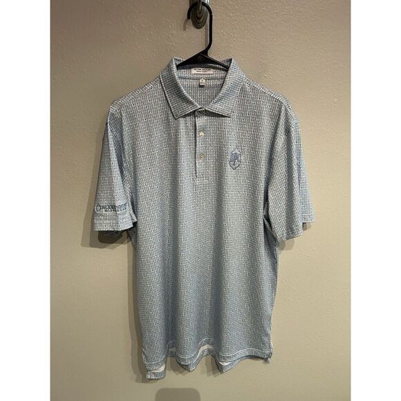 Peter Millar Mens Medium Summer Comfort Cocktail Print Golf Polo Shirt Stretch - Picture 2 of 9